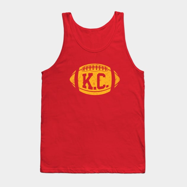 KC Retro Football - Red Tank Top by KFig21